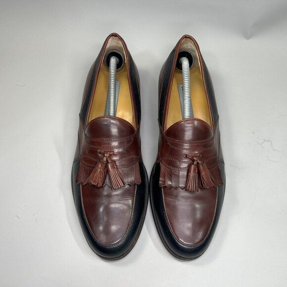 Johnston & Murphy Kiltie Tassel Loafers Men\'s 10 Brown Black Cellini Dress Shoes main image 14